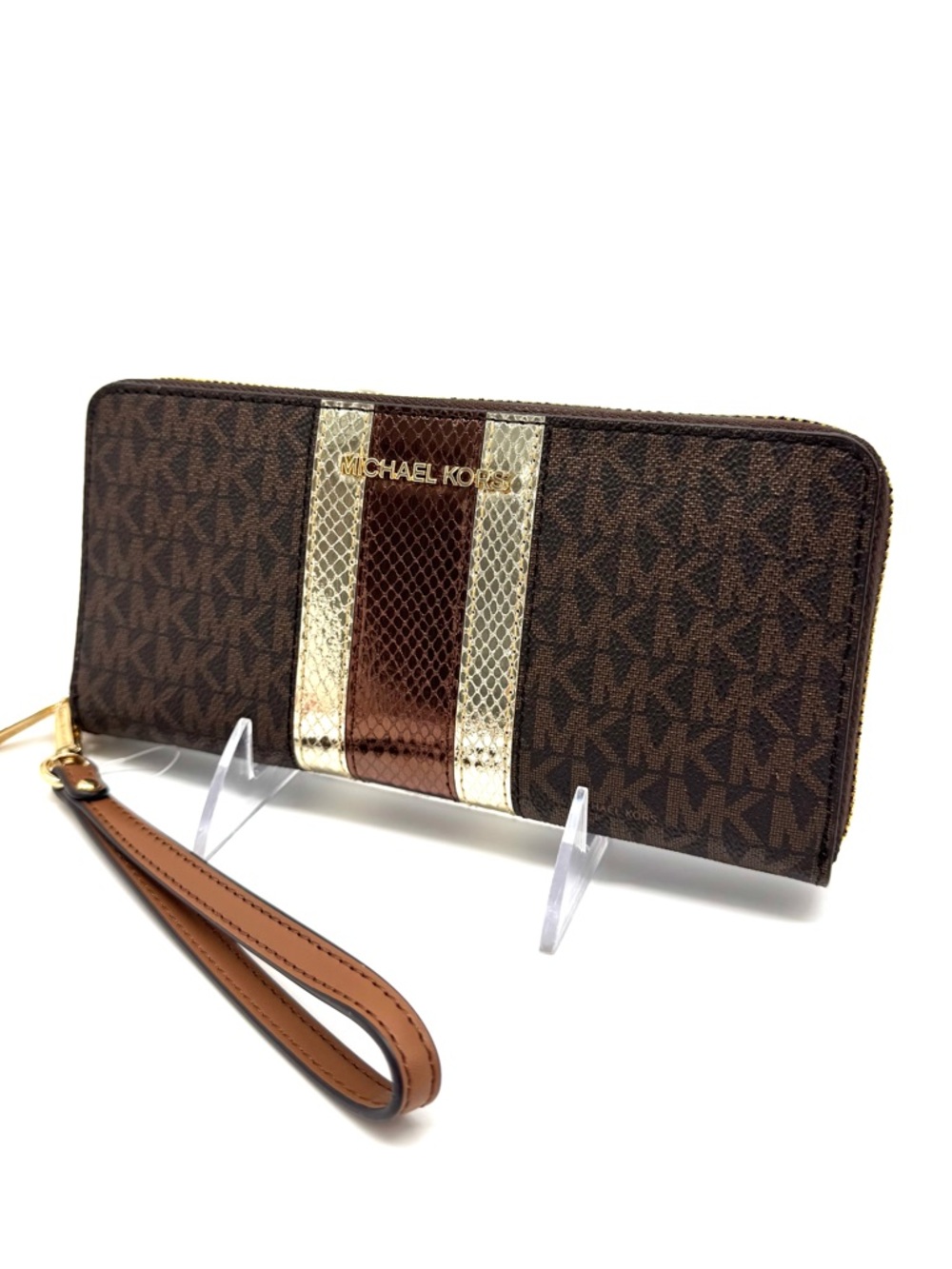 Michael Kors Large Continental Wallet Brown Signature Multi
